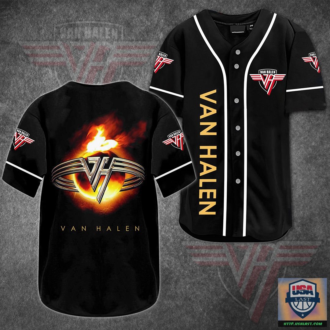 Van Halen Fire Style 2 Baseball Jersey Shirt – Usalast