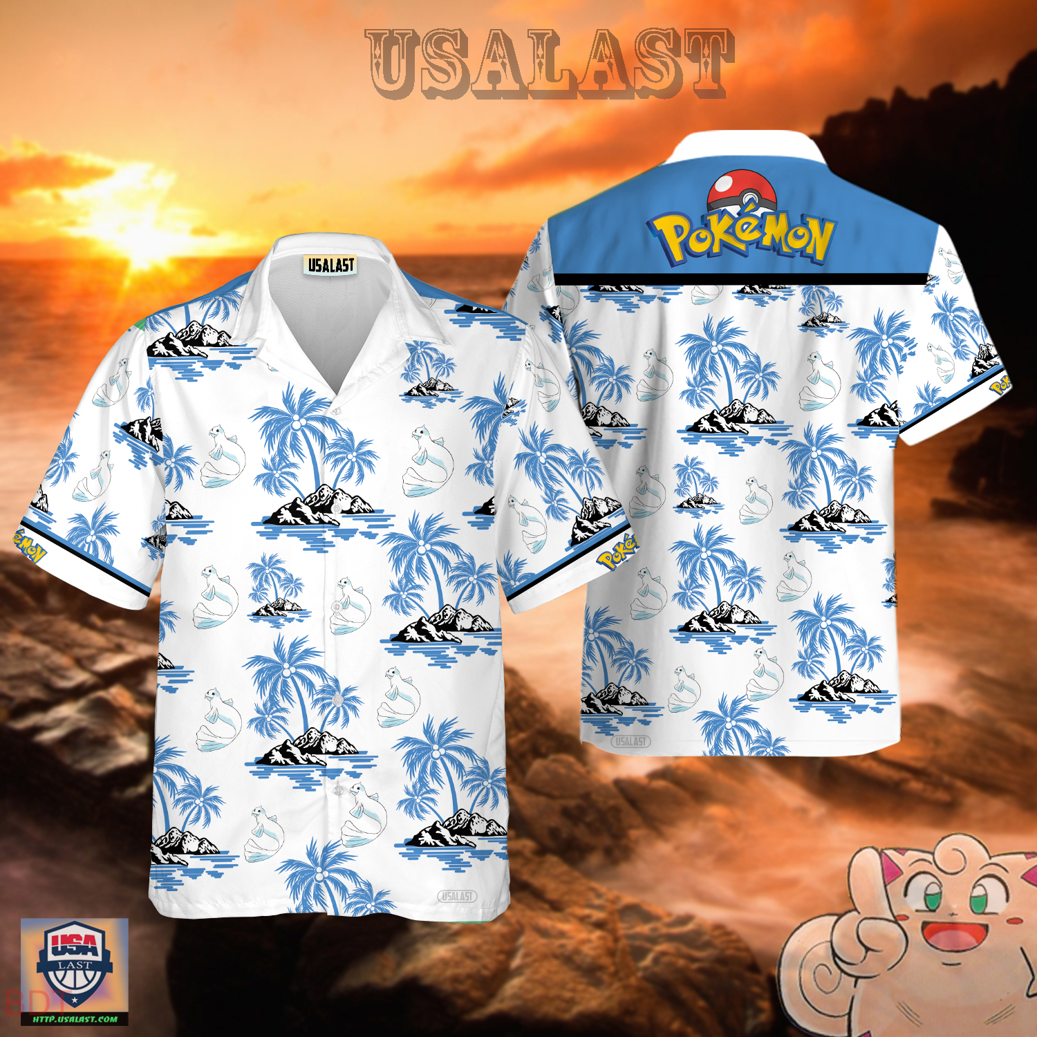 Dewgong Pokemon Hawaiian Shirt – Usalast