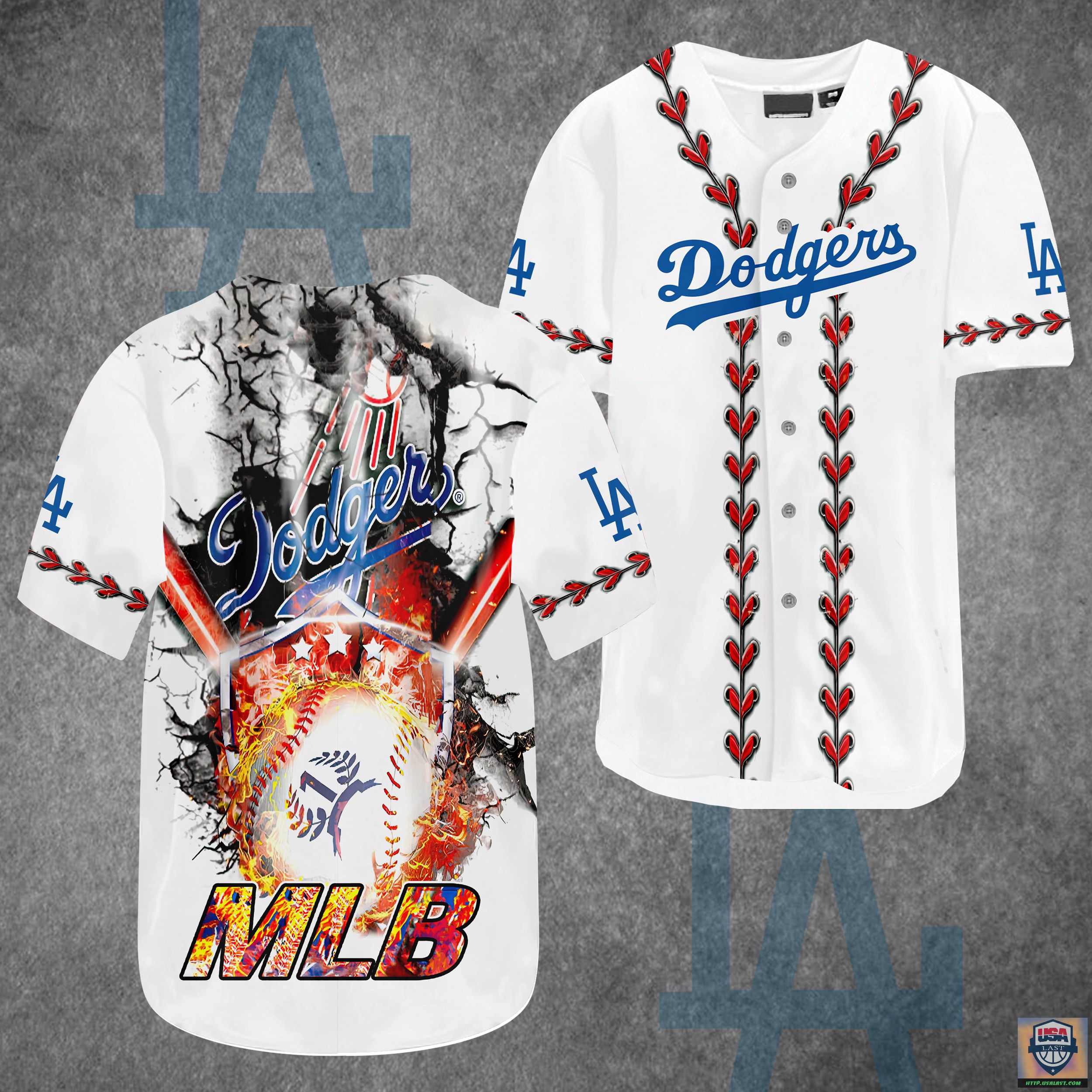 Los Angeles Dodgers MLB Heart Baseball Jersey – Usalast