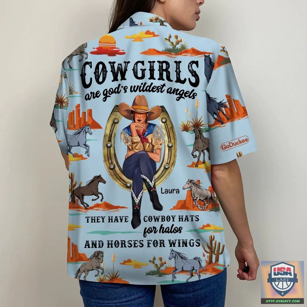 Personalized Cowgirl Are God’s Wildest Angels Hawaiian Shirt – Usalast
