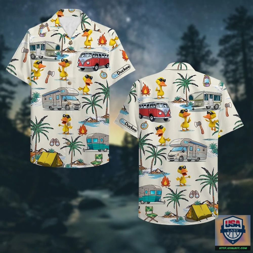 Camping Car And Duck Boat Hawaiian Shirt – Usalast