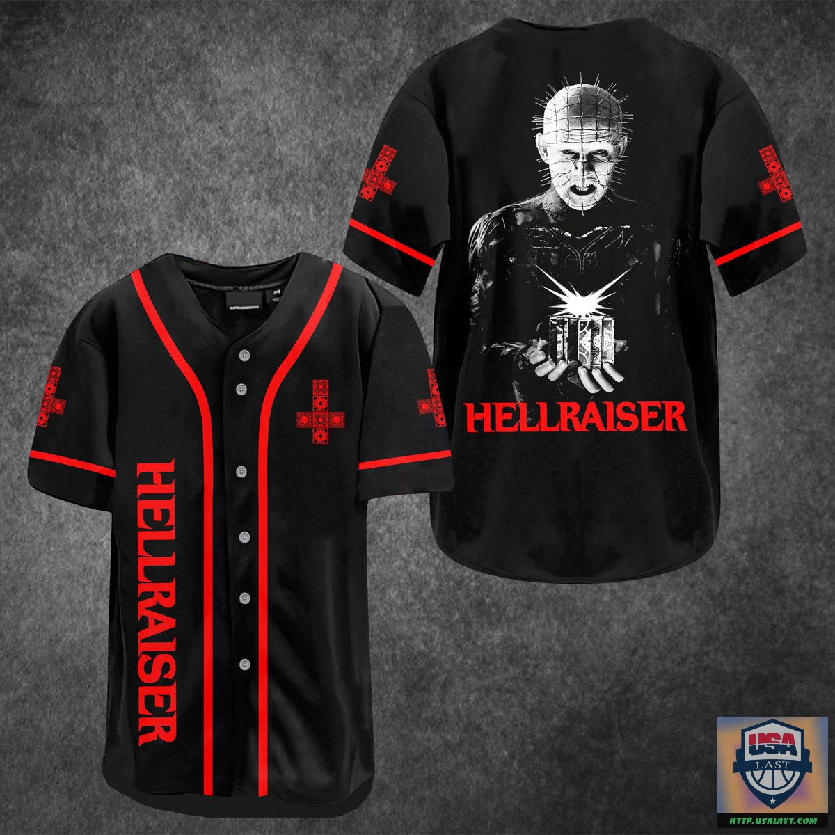 Hellraiser Red Piping Baseball Jersey – Usalast