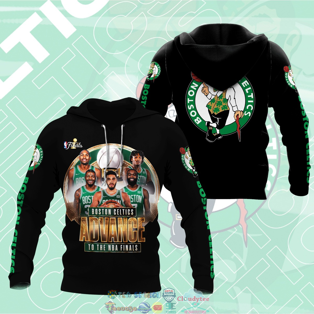 Boston Celtics Advance To The NBA Finals Black 3D hoodie and t-shirt – Saleoff