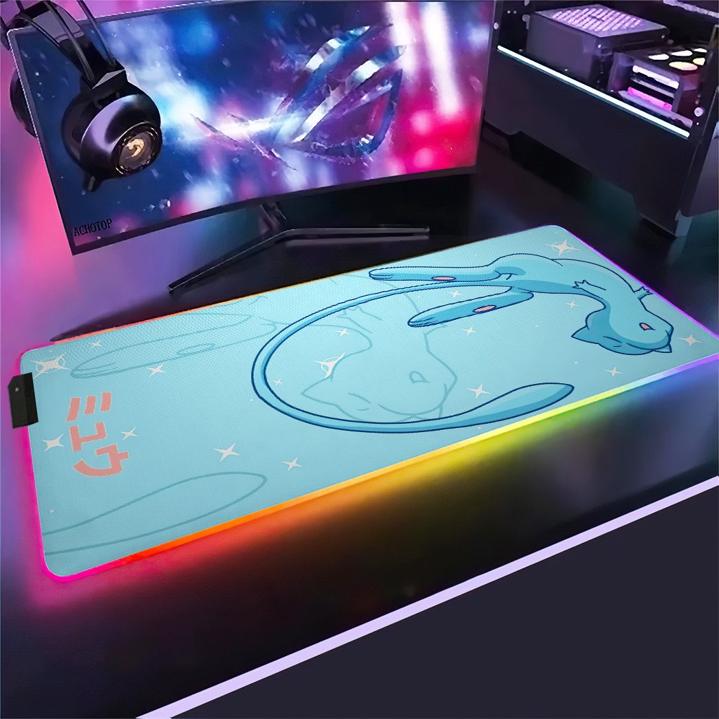 Shiny Mew RGB Led Mouse Pad – Usalast