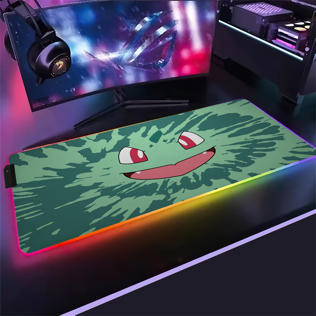 Bulbasaur Face Tiedye RGB Led Mouse Pad – Usalast