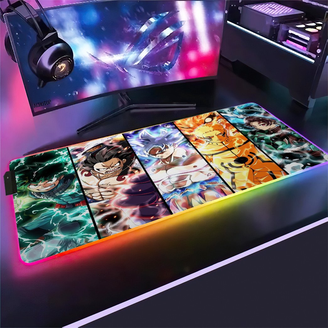 The Strongest Anime Characters RGB Led Mouse Pad – Usalast