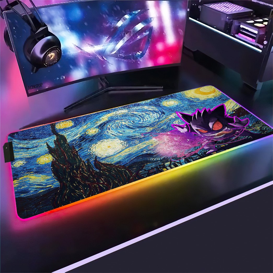 Gengar Starry Night RGB Led Mouse Pad – Usalast