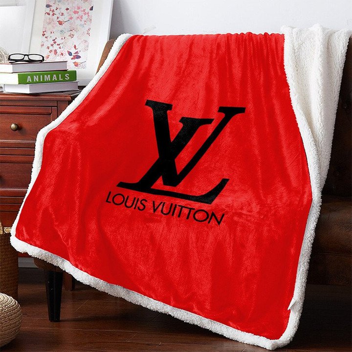 Louis Vuitton Red 3D Limited Edition Fleece Blanket 30 – Usalast