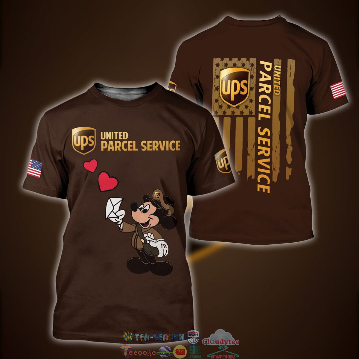 United Parcel Service UPS Mickey Mouse 3D t-shirt and hoodie – Saleoff