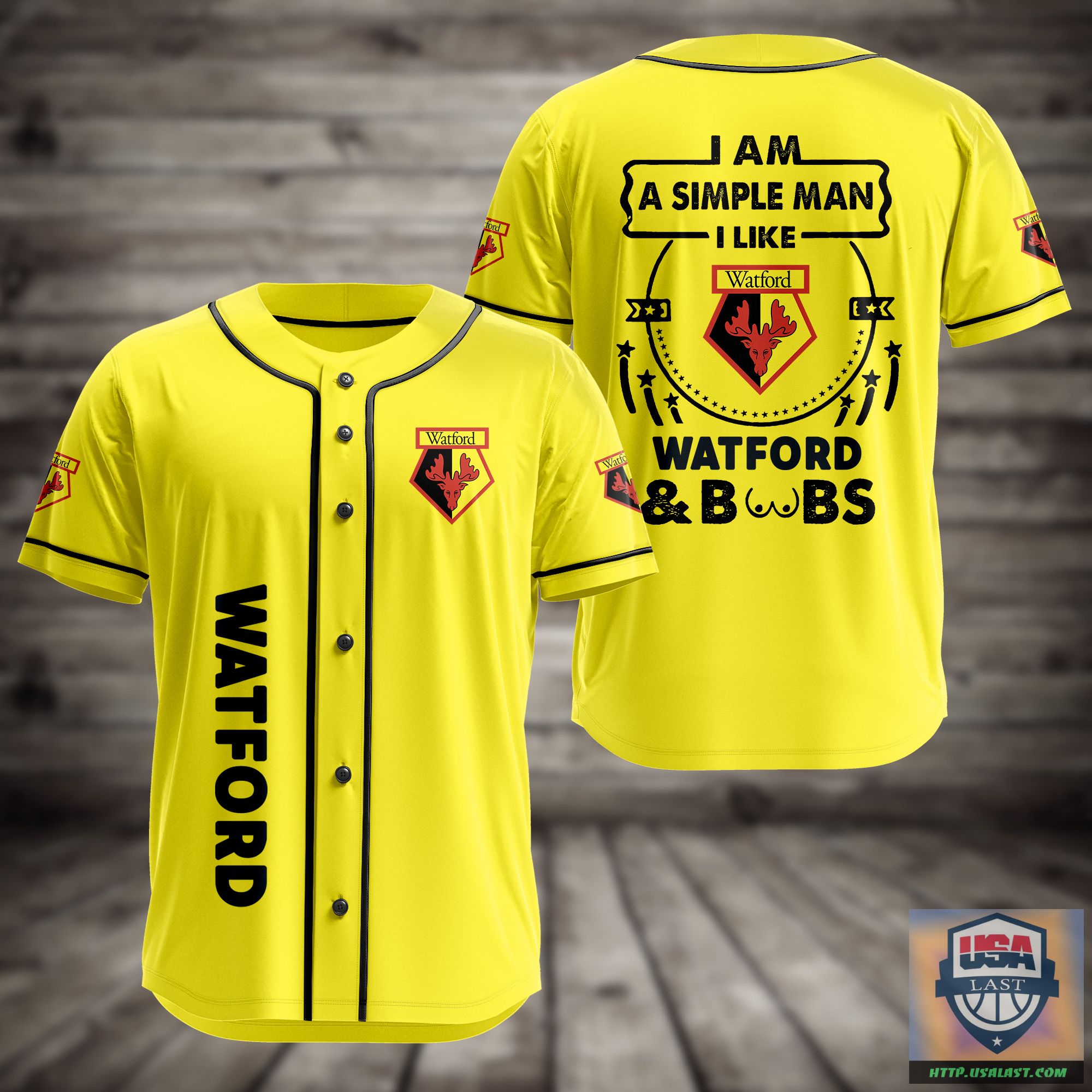 I Am Simple Man I Like Watford And Boobs Baseball Jersey – Usalast
