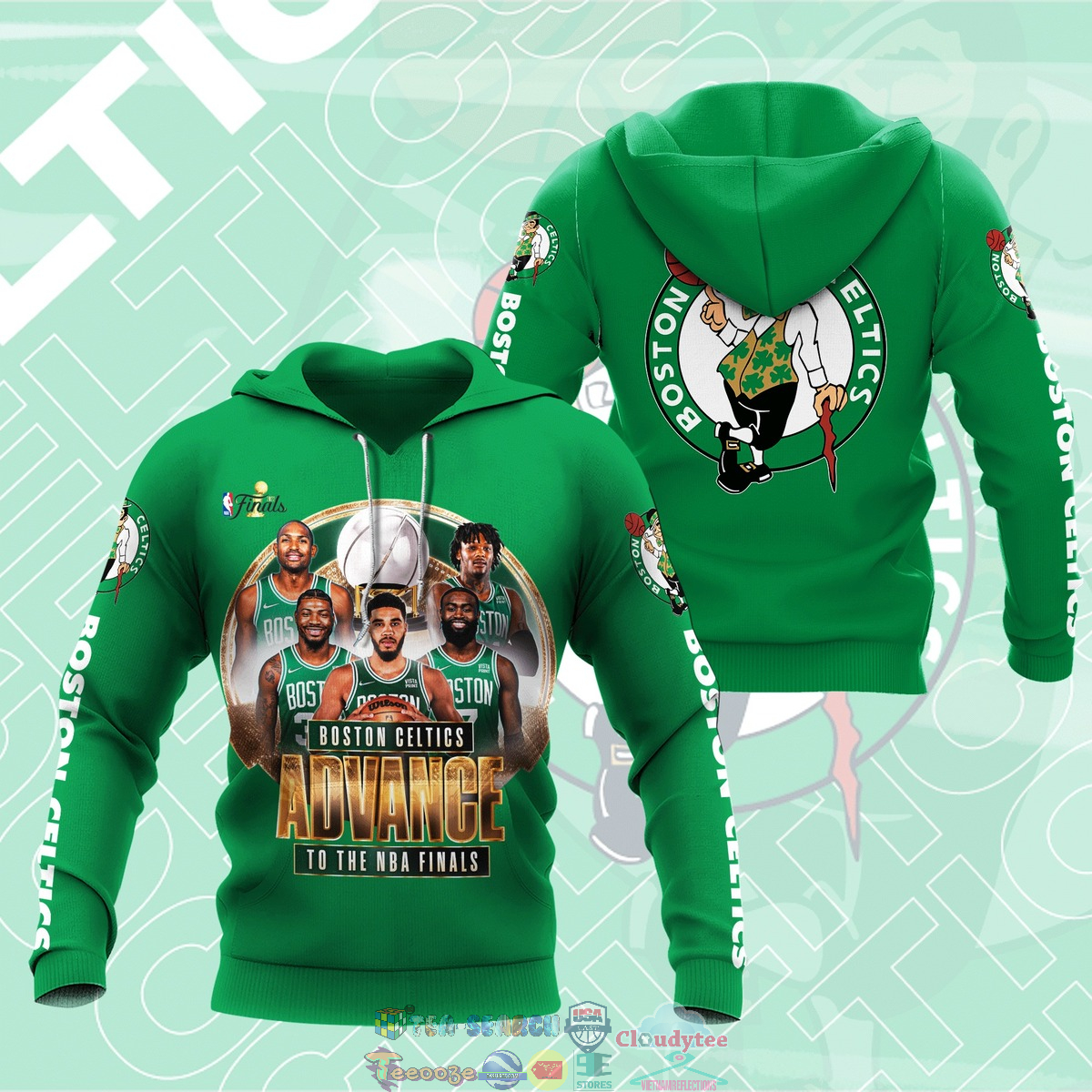Boston Celtics Advance To The NBA Finals Green 3D hoodie and t-shirt – Saleoff