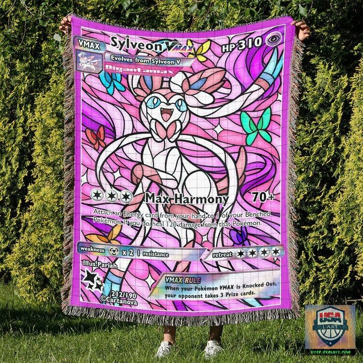 Pokemon Sylveon Stain Glass Custom Woven Blanket – Usalast