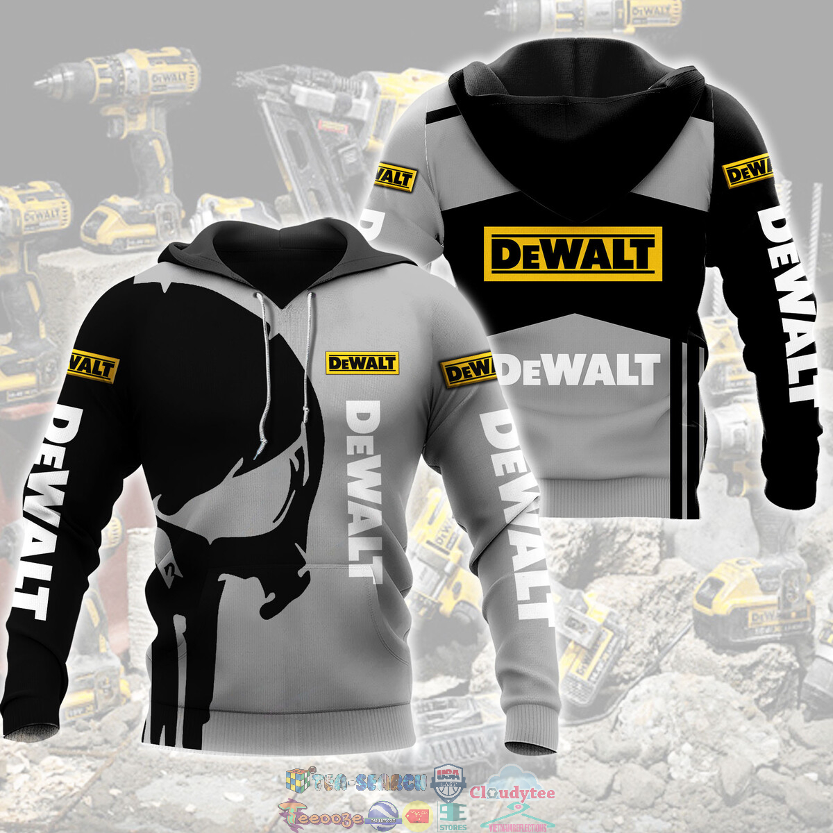 Dewalt Skull ver 3 3D hoodie and t-shirt – Saleoff