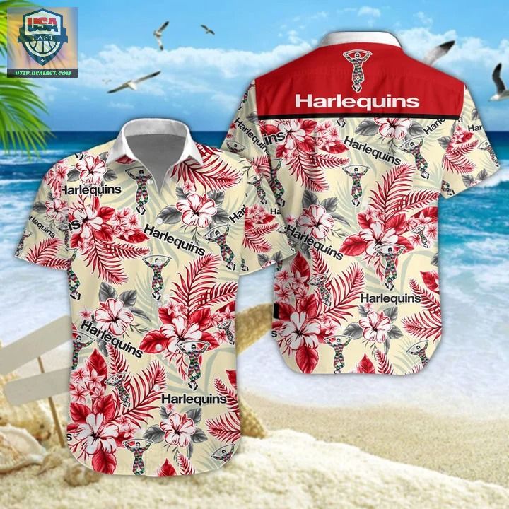 Harlequins F.C Tropical Flower Hawaiian Shirt – Usalast