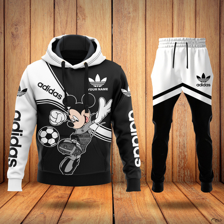 Adidas Mickey Football Luxury Brand Hoodie Jogger Pants 123 – Usalast