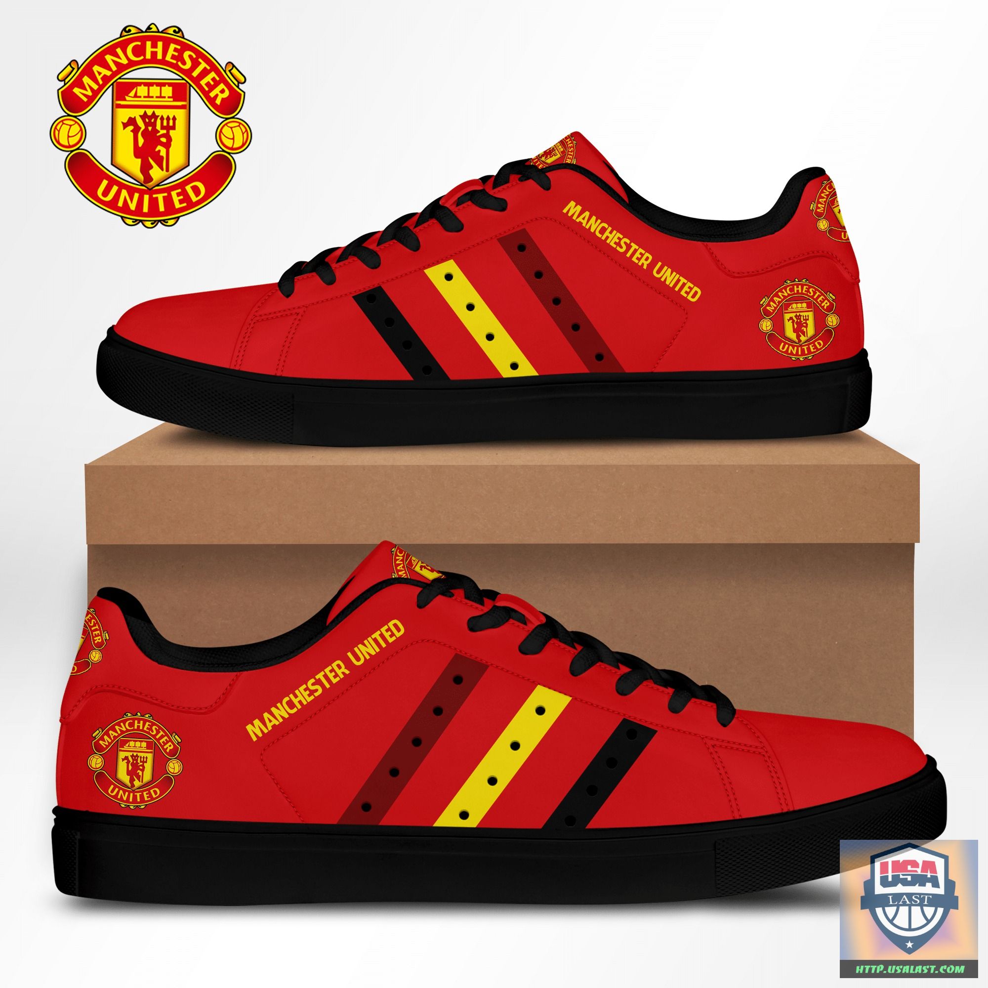 EPL Manchester United F.C Red St Smith Shoes – Usalast