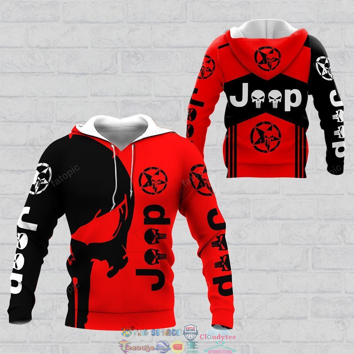 Jeep Skull Star 3D hoodie and t-shirt – Saleoff