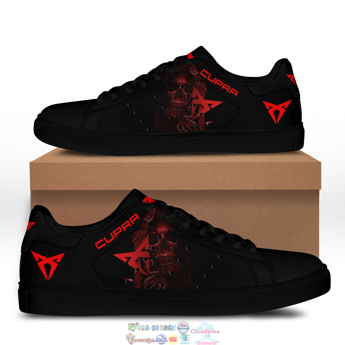 Cupra Red Skull Stan Smith Low Top Shoes – Saleoff