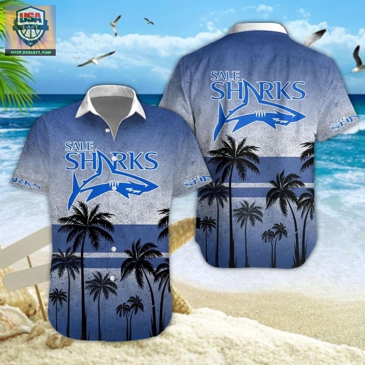 Sale Sharks Palm Tree Hawaiian Shirt – Usalast