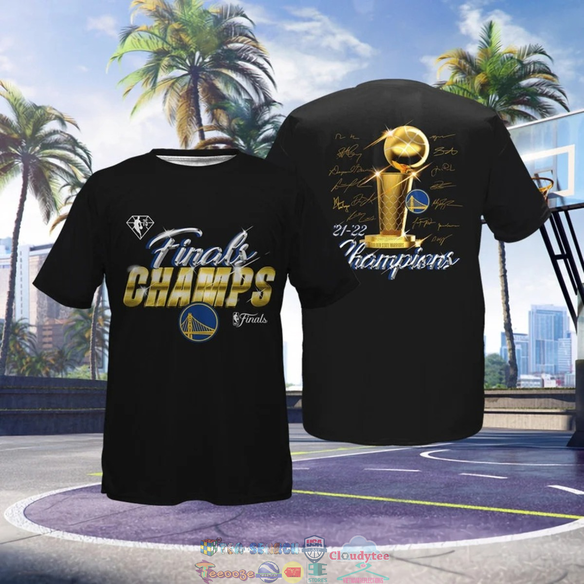 Golden State Warriors Finals Champs 21-22 Champions Black 3D Shirt – Saleoff