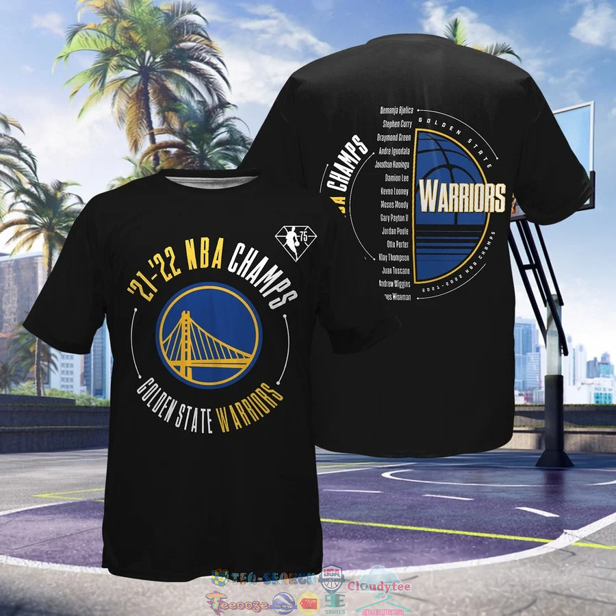 21-22 NBA Champs Golden State Warriors 3D Shirt – Saleoff