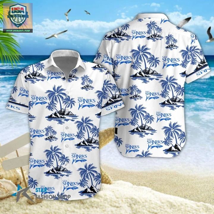 Sale Sharks Hawaiian Shirt Beach Short – Usalast