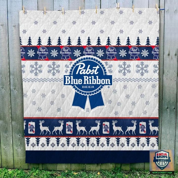 Pabst Blue Ribbon Beer Ugly Quilt Blanket – Usalast