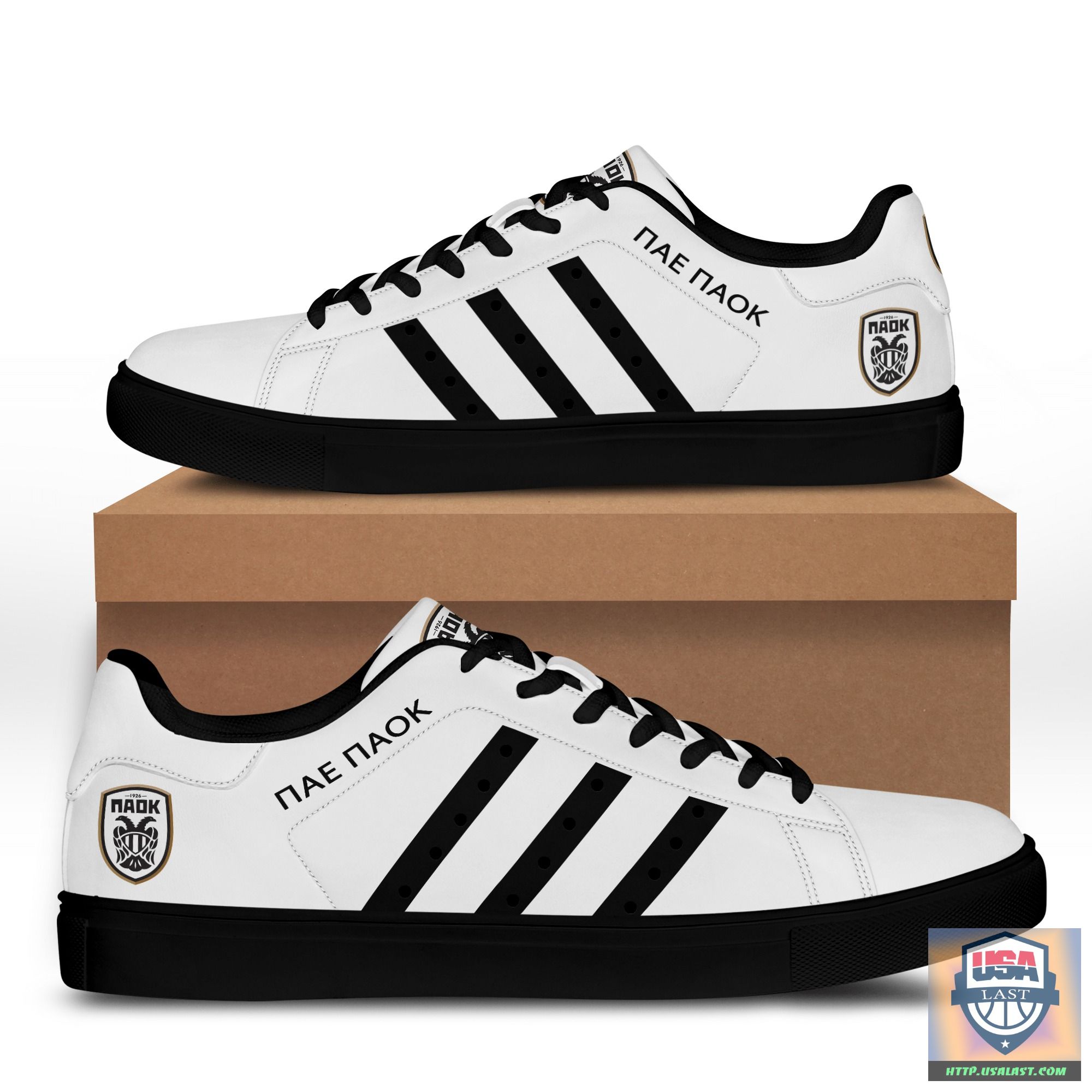 Paok FC Black Stripe Low Top Shoes – Usalast