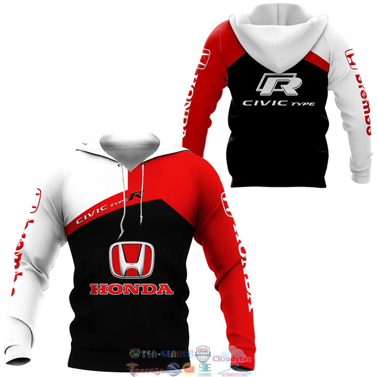 Honda Civic Type R ver 5 3D hoodie and t-shirt – Saleoff