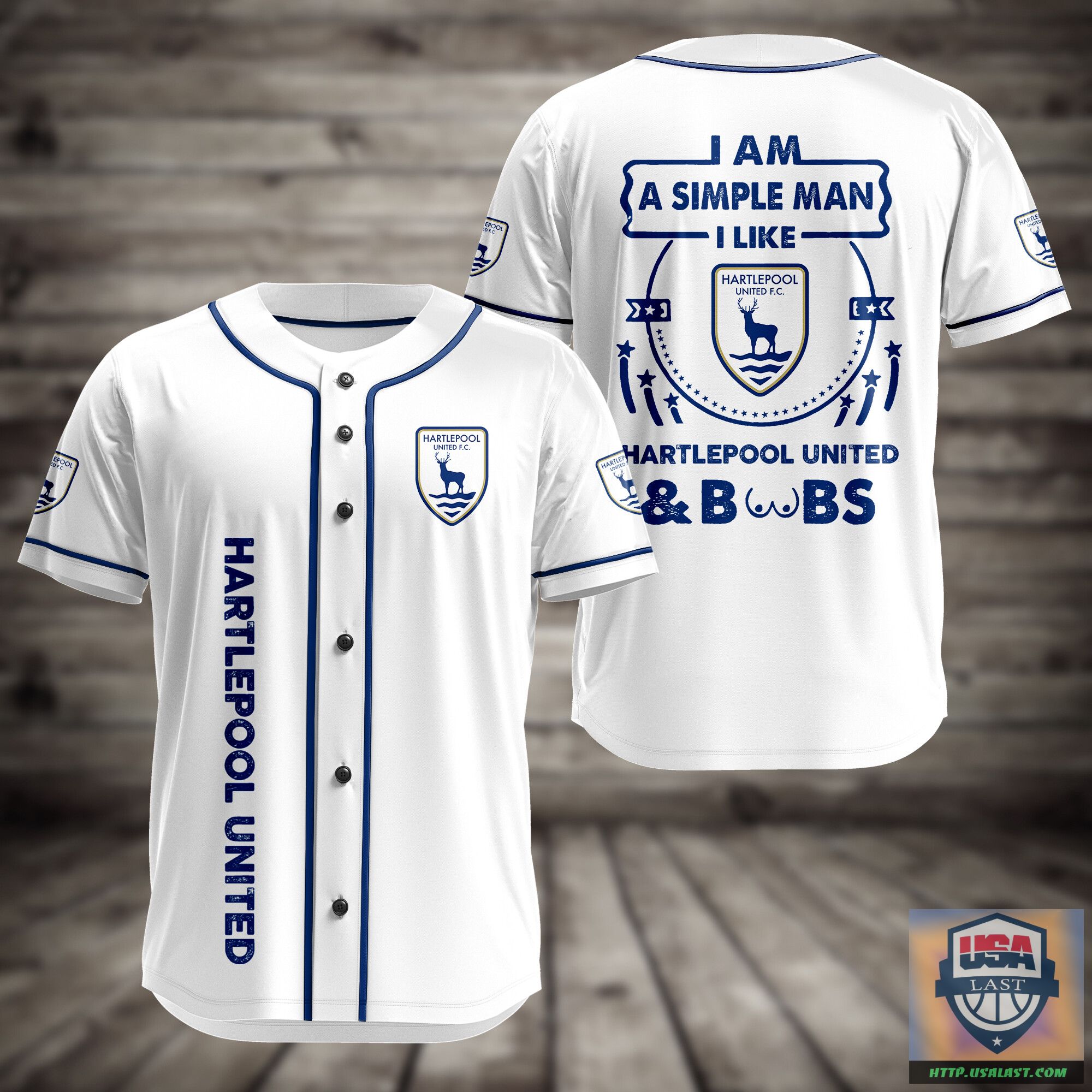 I Am Simple Man I Like Hartlepool United And Boobs Baseball Jersey – Usalast
