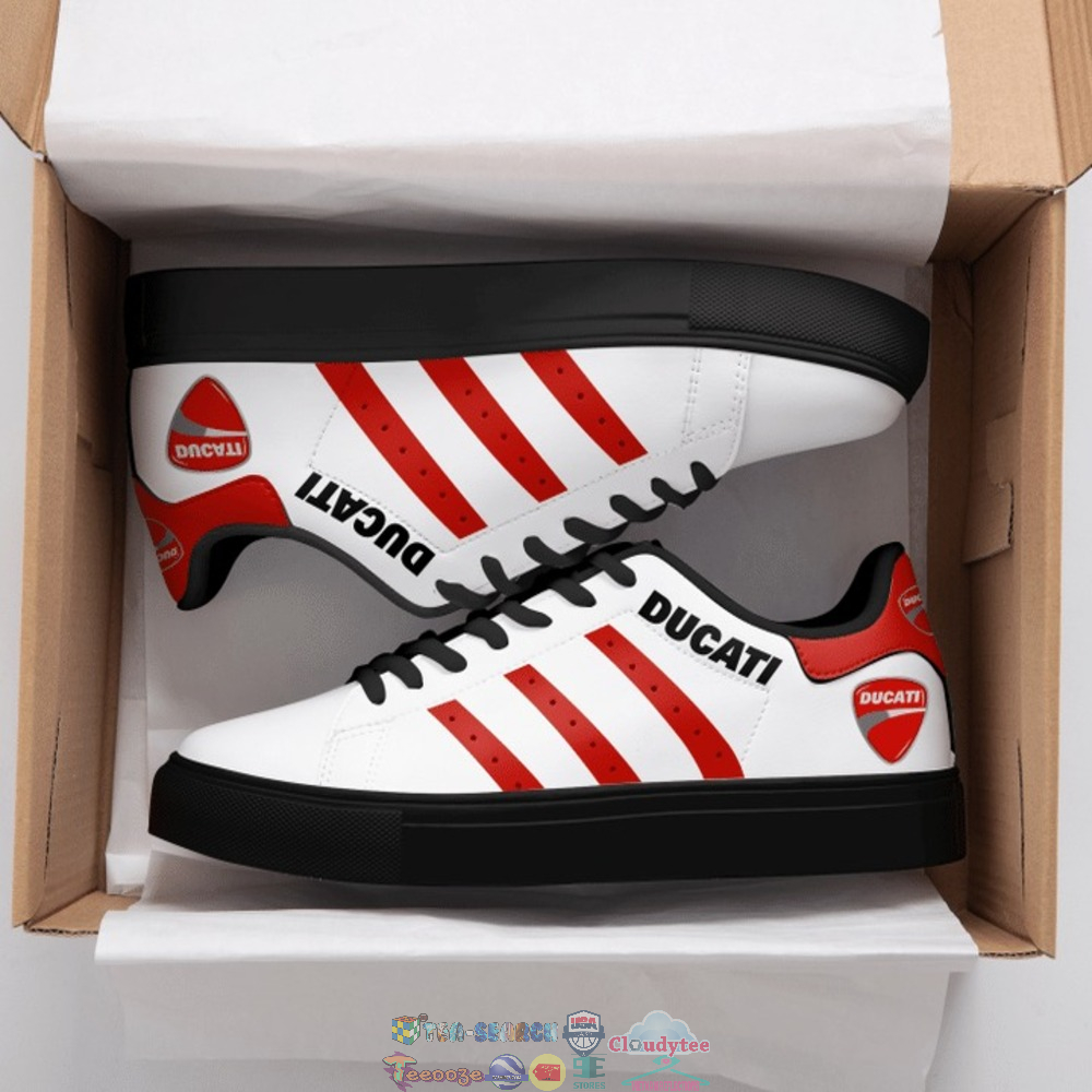 Ducati Red Stripes Stan Smith Low Top Shoes – Saleoff