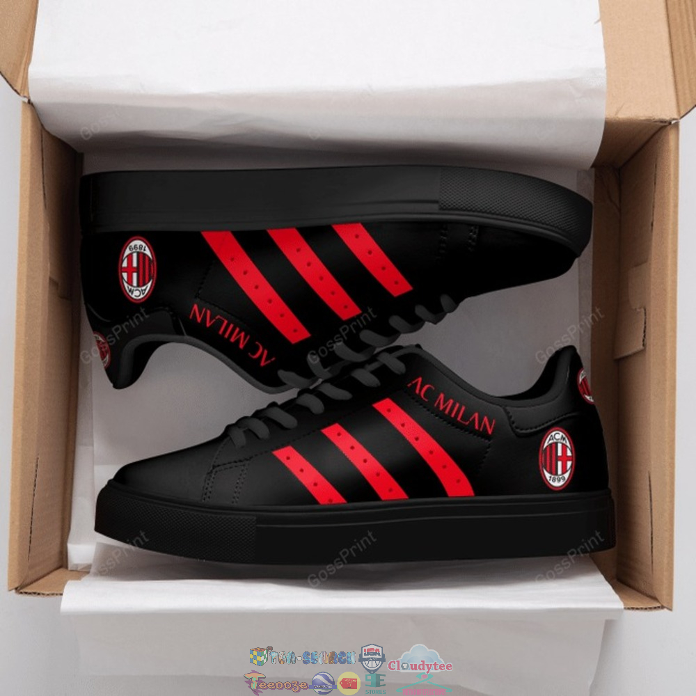 AC Milan Red Stripes Style 2 Stan Smith Low Top Shoes – Saleoff