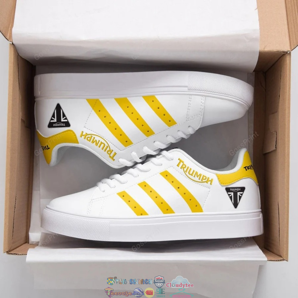 Triumph Motorcycles Yellow Stripes Stan Smith Low Top Shoes – Saleoff