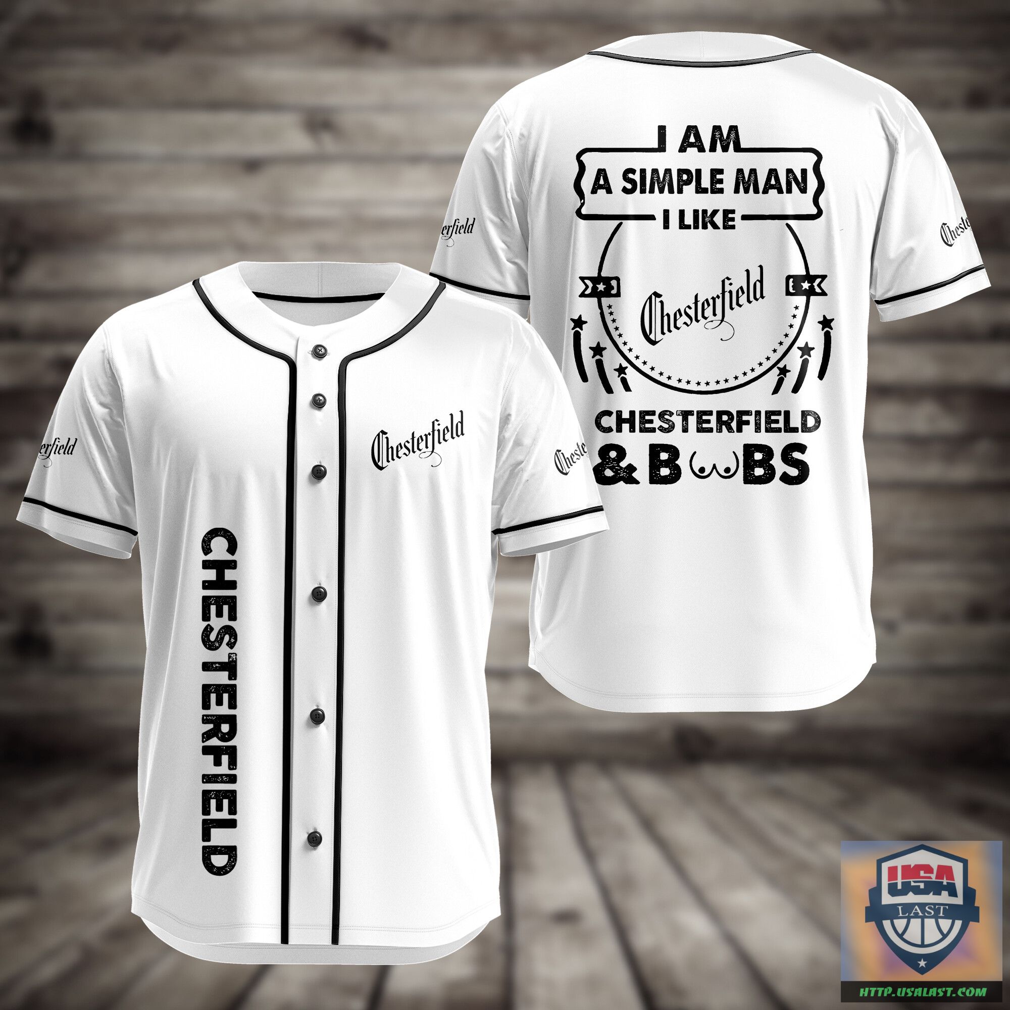 I Am Simple Man I Like Chesterfield And Boobs Baseball Jersey – Usalast