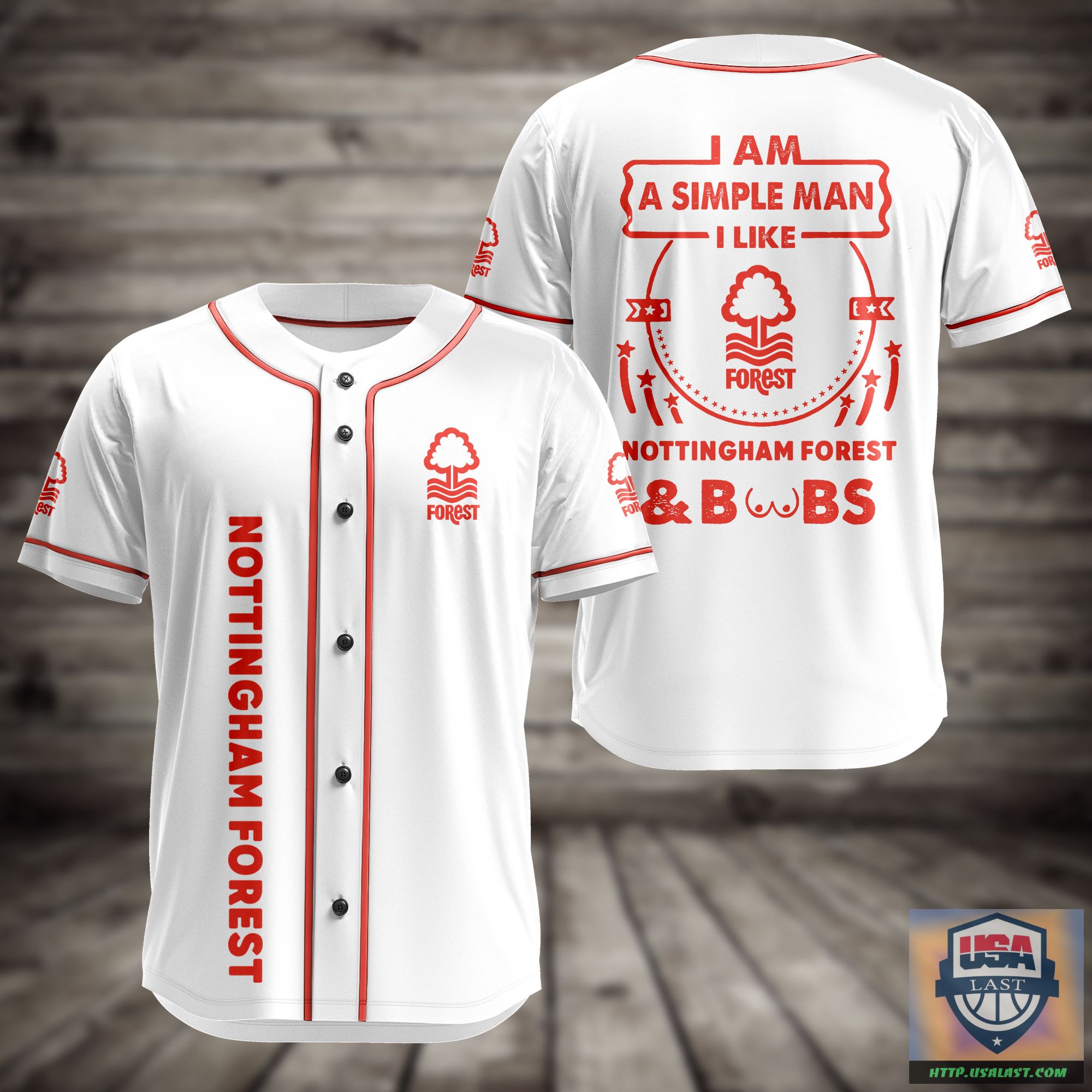 I Am Simple Man I Like Nottingham Forest And Boobs Baseball Jersey – Usalast