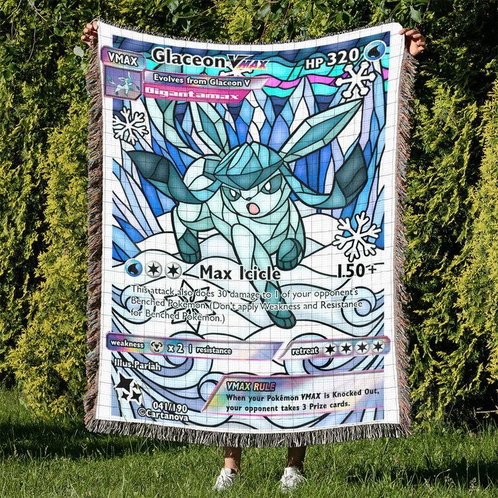 Glaceon Stain Glass Custom Woven Blanket – Usalast