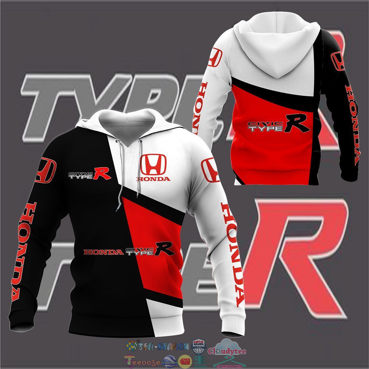 Honda Civic Type R ver 11 3D hoodie and t-shirt – Saleoff