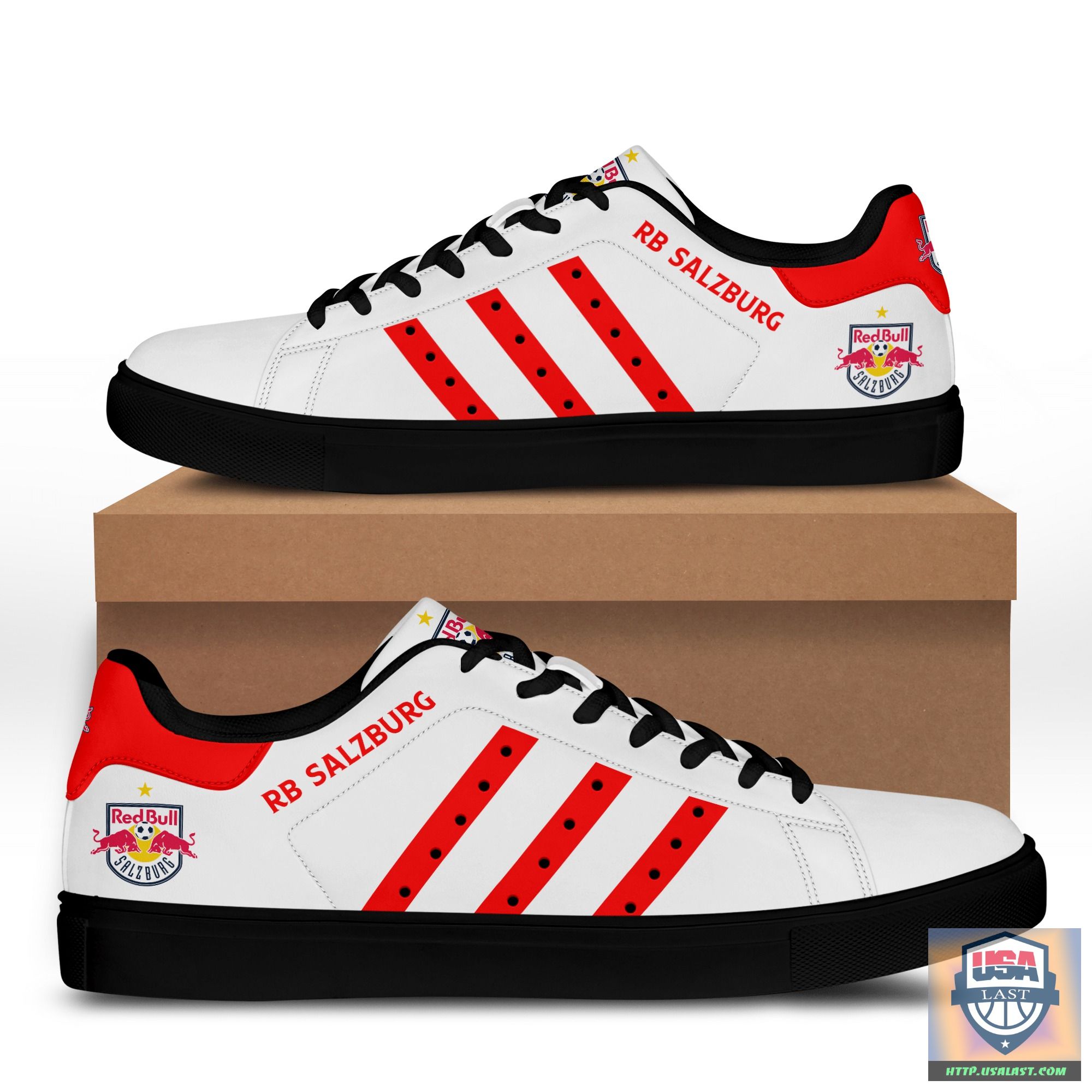 FC Red Bull Salzburg Stan Smith White Shoes – Red Line – Usalast