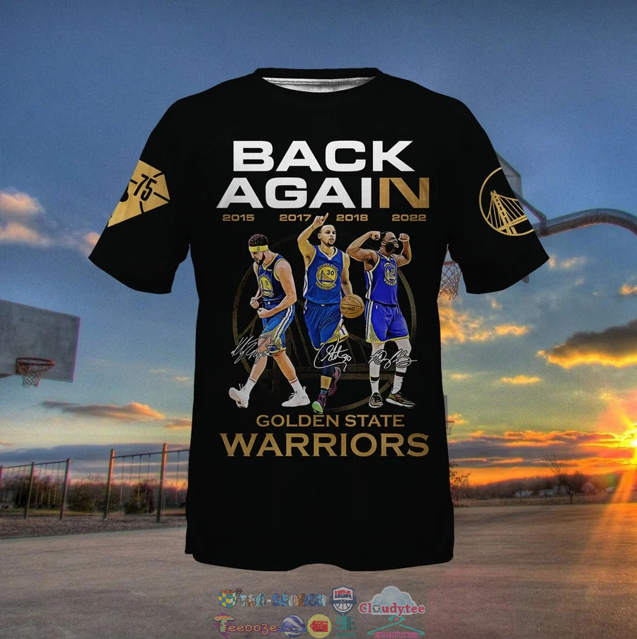 Back Again Golden State Warriors Black 3D Shirt – Saleoff