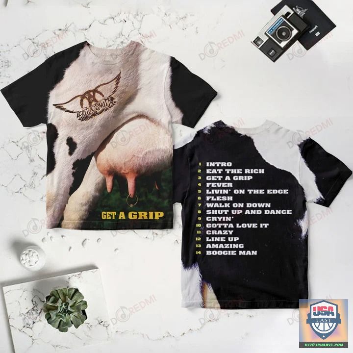 Aerosmith Get A Grip Album Cover 3D T-Shirt – Usalast
