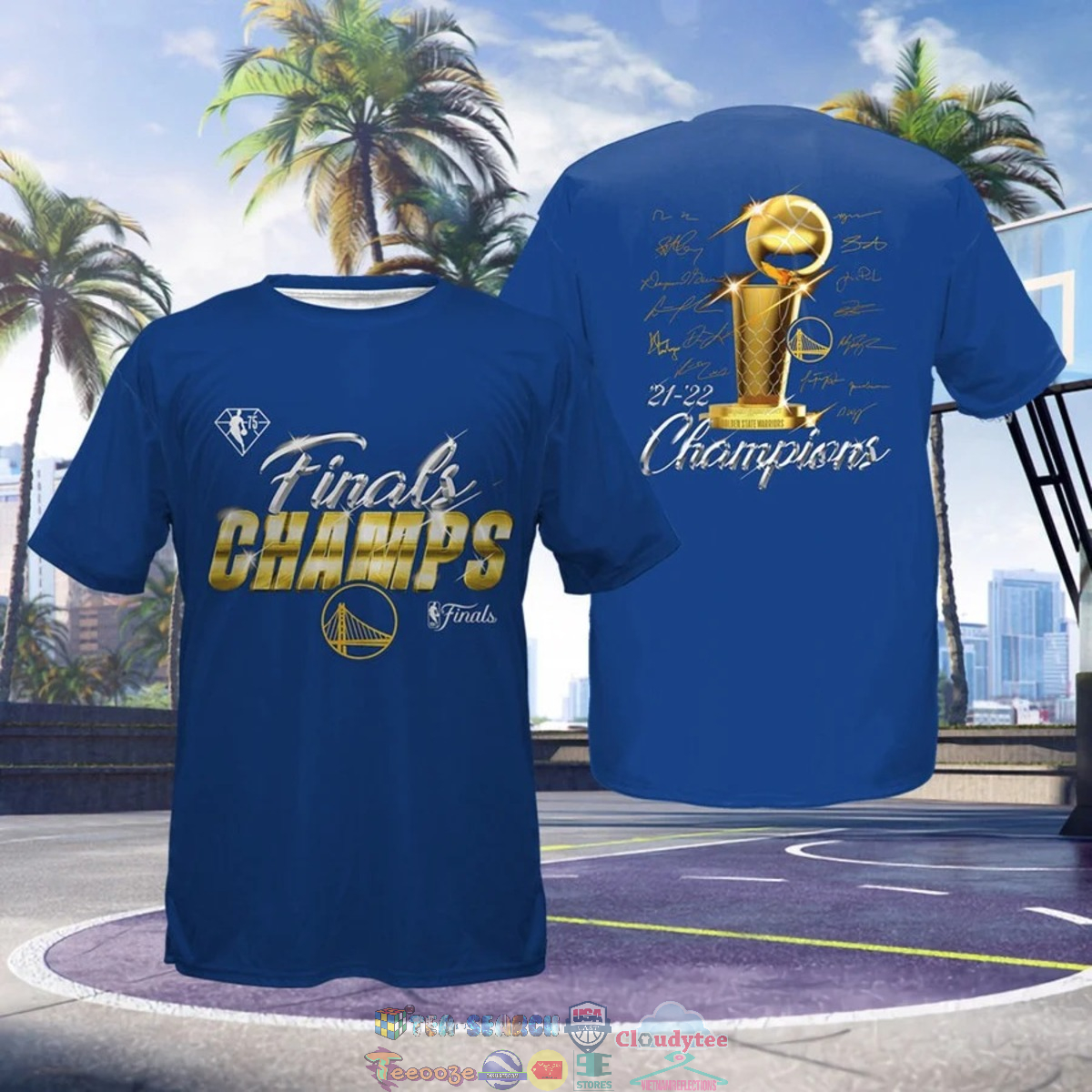 Golden State Warriors Finals Champs 21-22 Champions Blue 3D Shirt – Saleoff