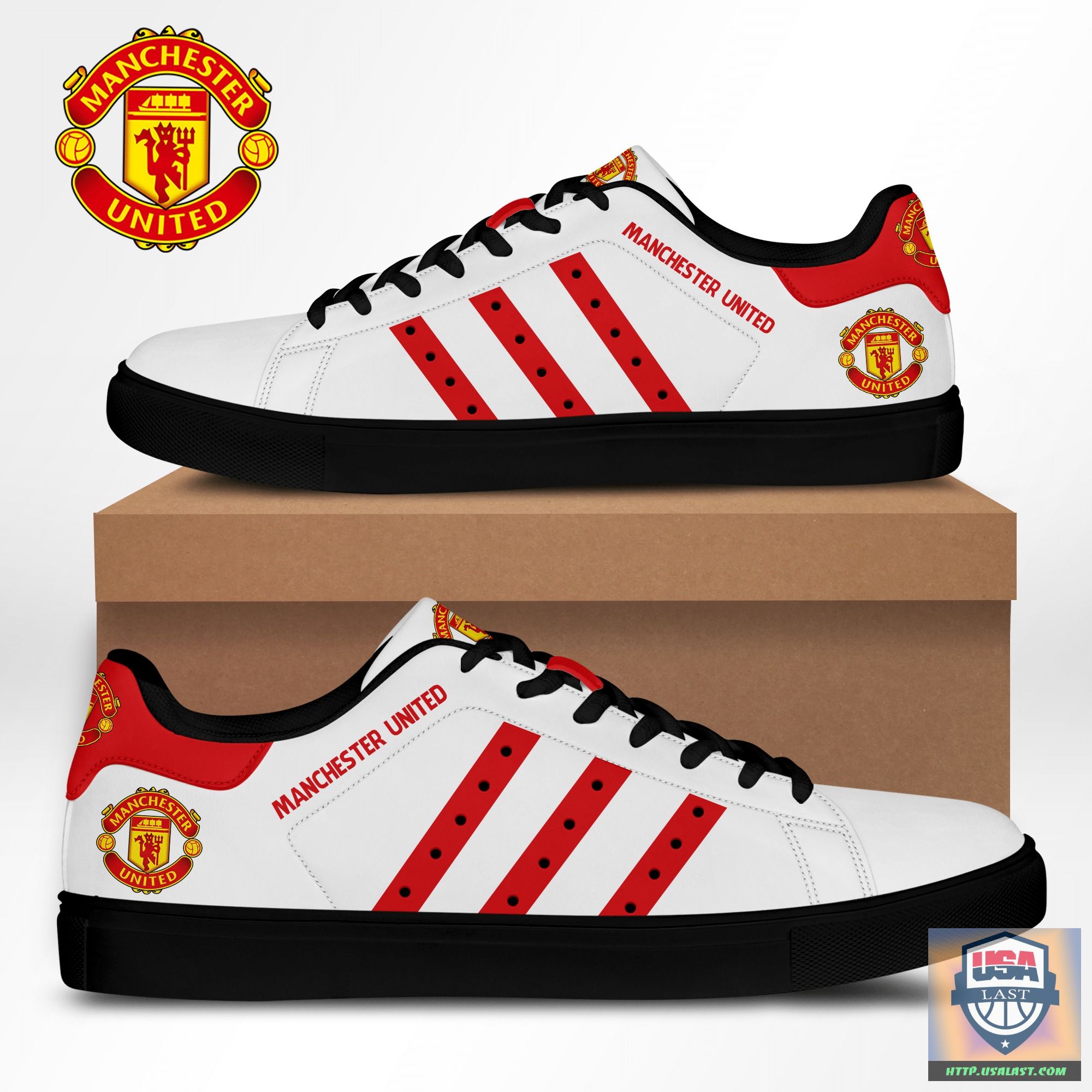 Manchester United MUFC Stan Smith Low Top Shoes – Usalast