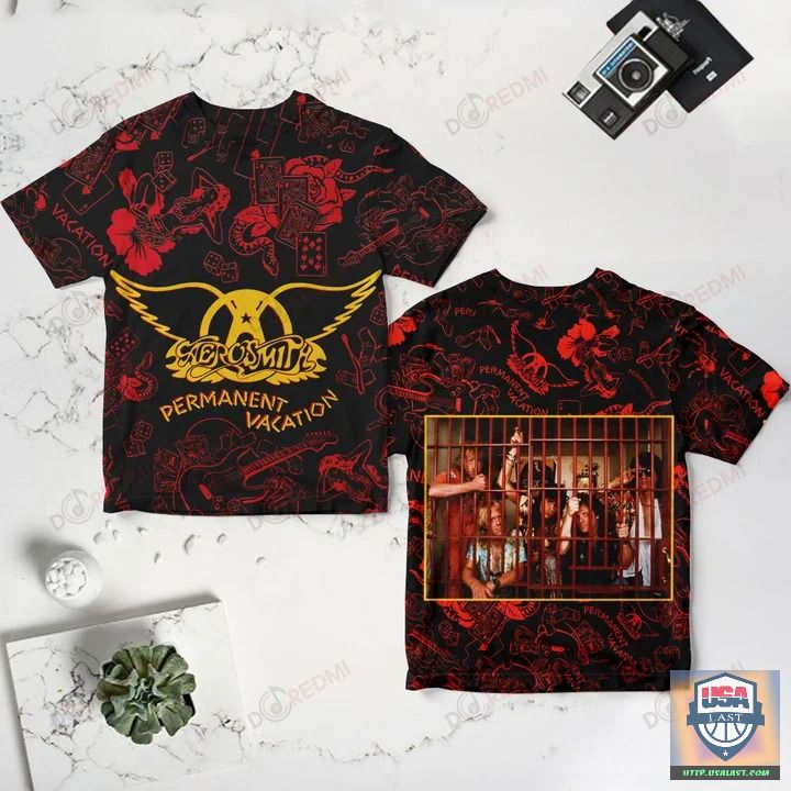Aerosmith Permanent Vacation Album Cover 3D T-Shirt – Usalast