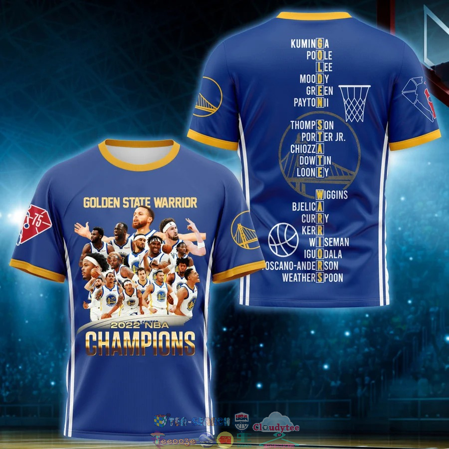 Golden State Warriors 2022 NBA Champions 3D Shirt – Saleoff
