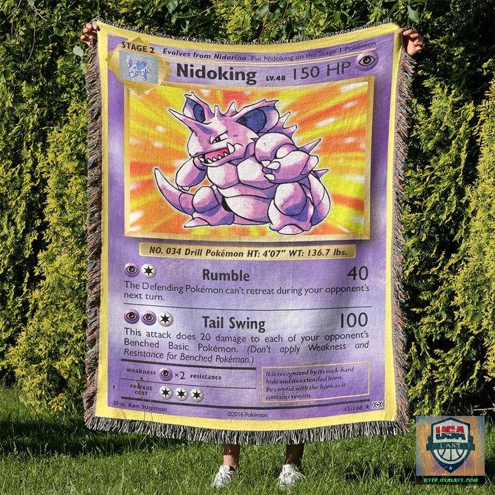 Pokemon Nidoking Custom Woven Blanket – Usalast