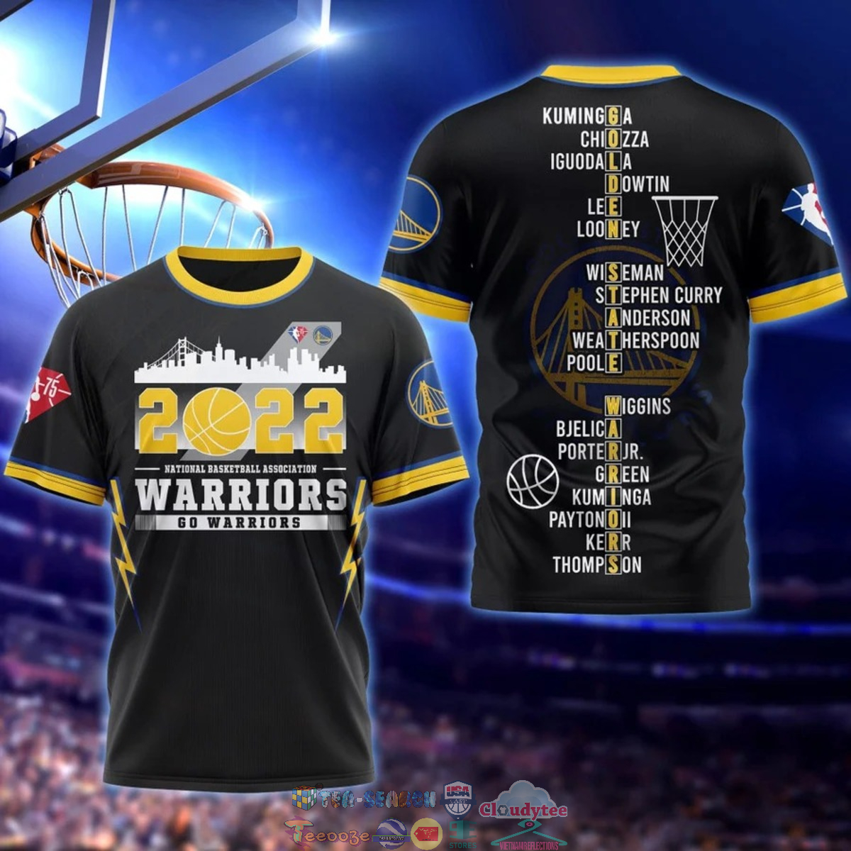 2022 NBA Champions Go Warriors 3D Shirt – Saleoff