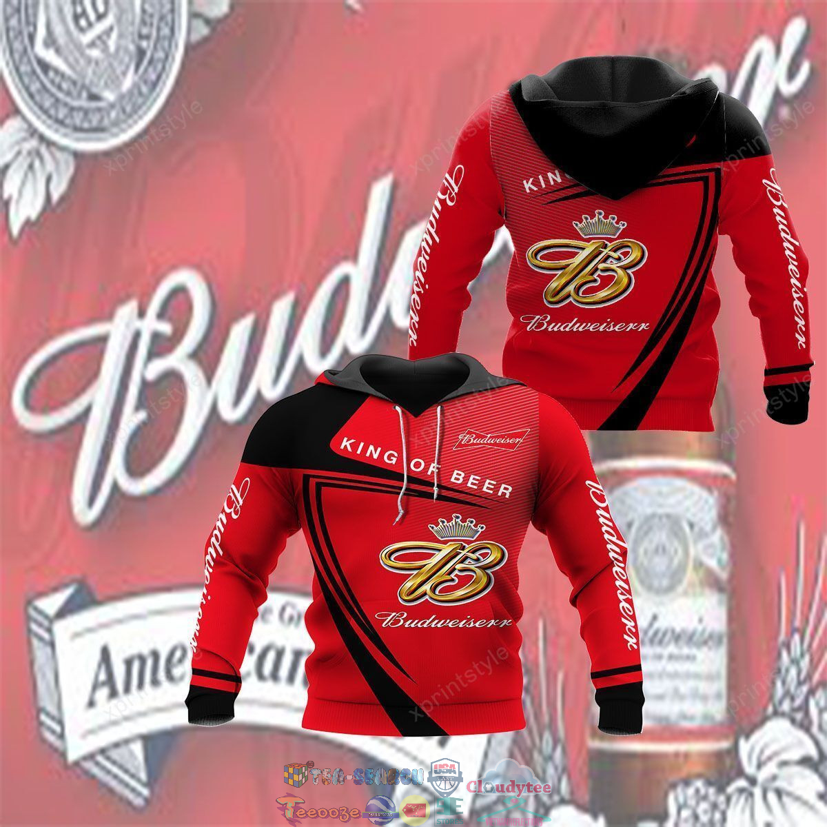 Budweiser Beer ver 6 3D hoodie and t-shirt – Saleoff