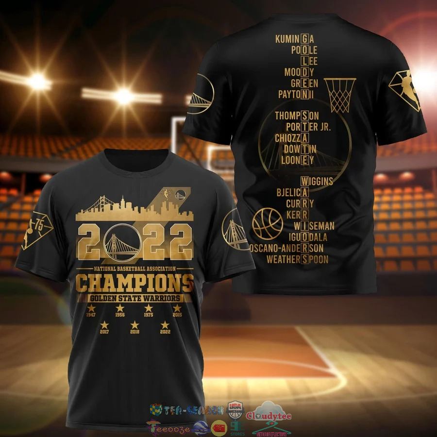 2022 NBA Champions Golden State Warriors 3D Shirt – Saleoff