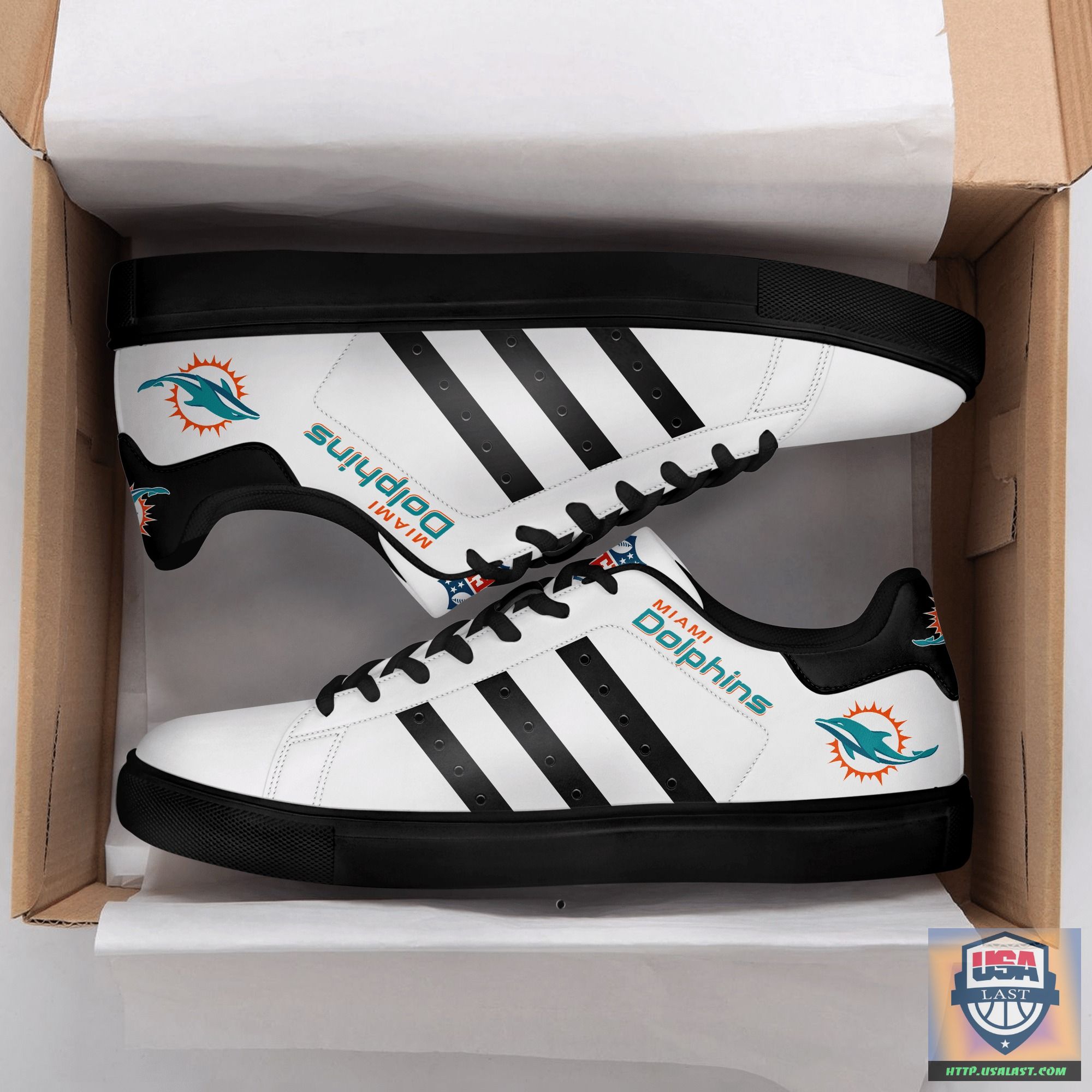 Miami Dolphins White Stan Smith Low Top Shoes – Usalast