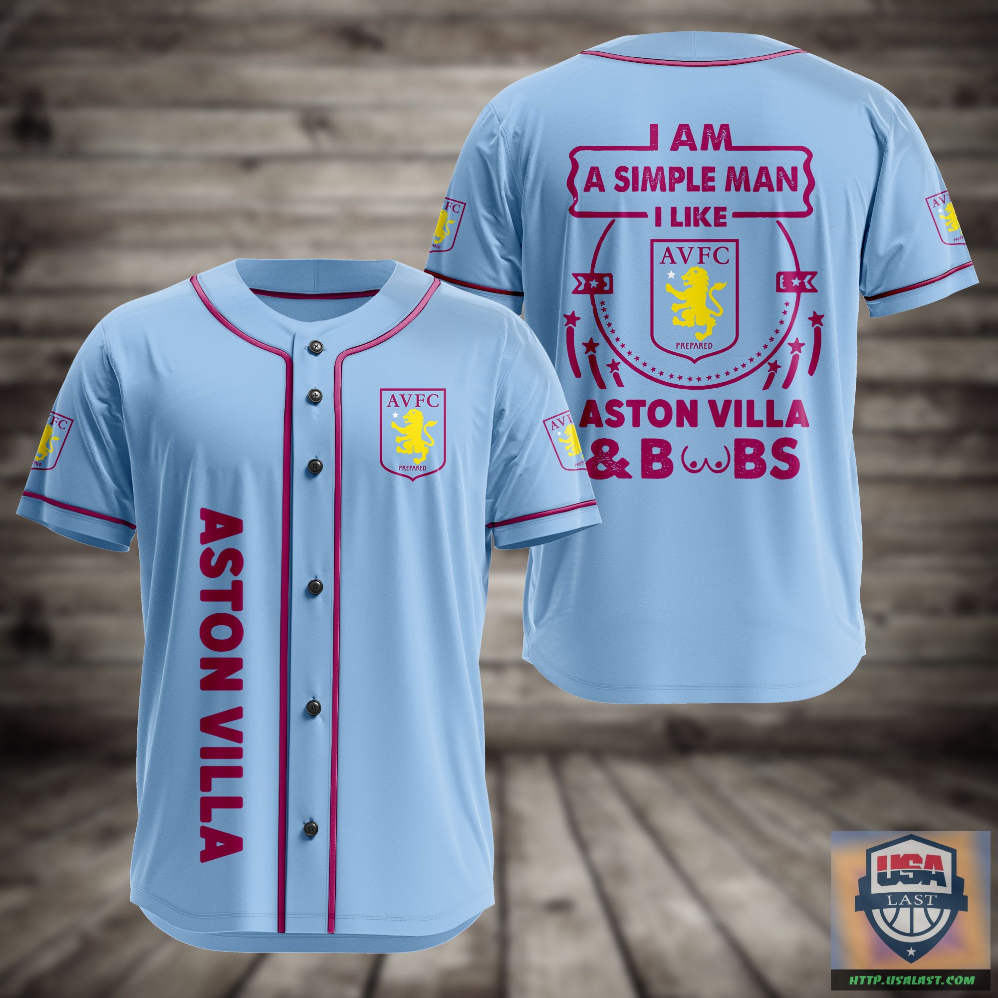I Am Simple Man I Like Aston Villa And Boobs Baseball Jersey – Usalast